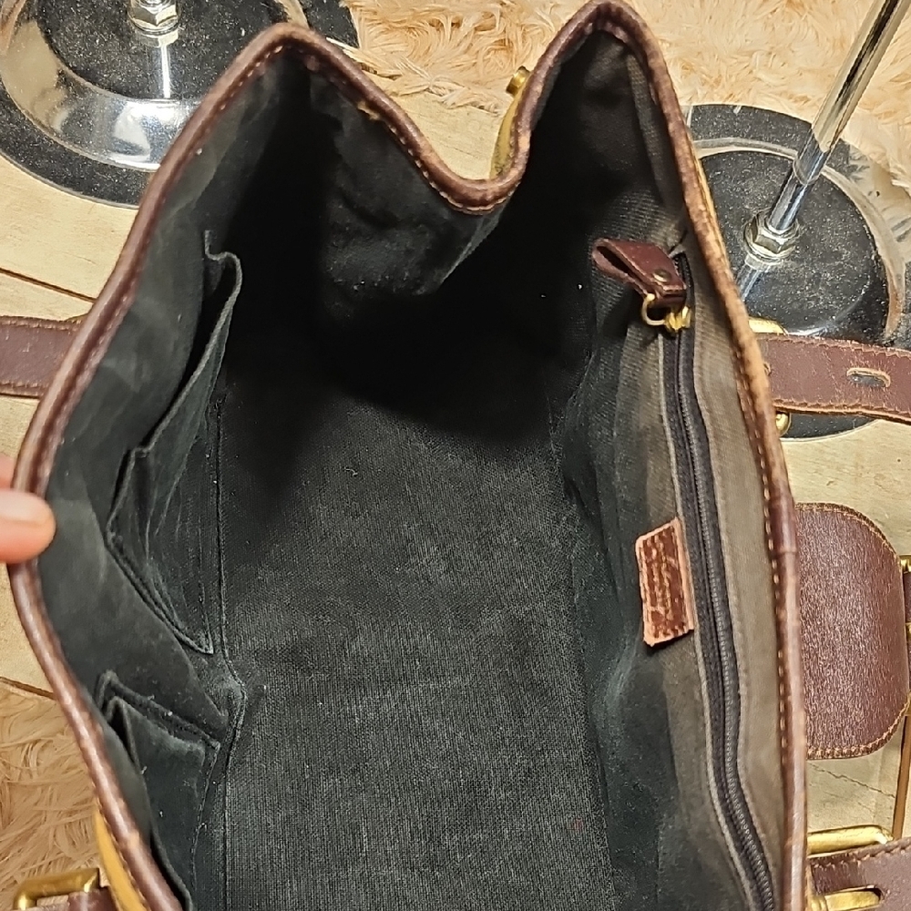 Burburry London Plaid Brown Leather  Bagw/COA - Picture 9 of 10